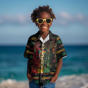 Personalized The Bahamas One Love Reggae Lion Kid Hawaiian Shirt Caribbean Reggae Spirit