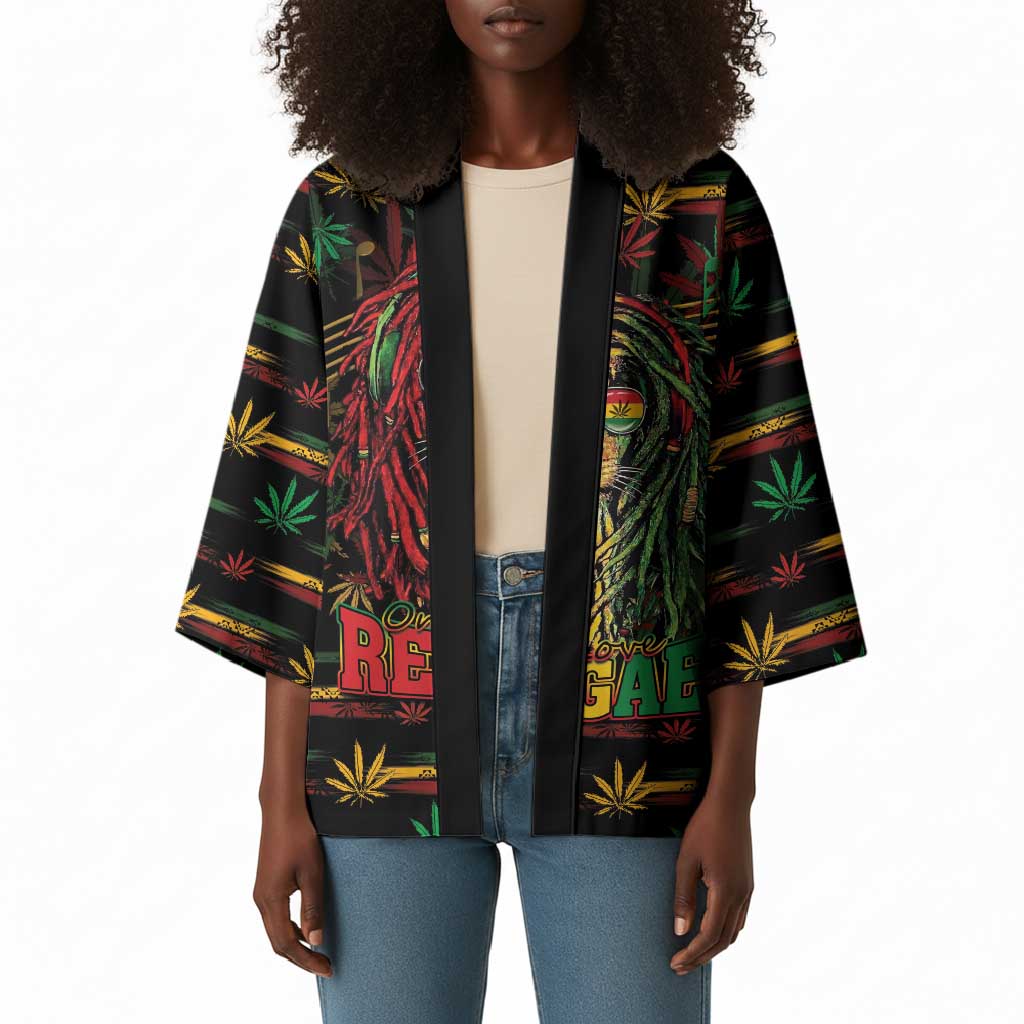Personalized The Bahamas One Love Reggae Lion Kimono Caribbean Reggae Spirit