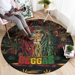 The Bahamas One Love Reggae Lion Round Carpet Caribbean Reggae Spirit