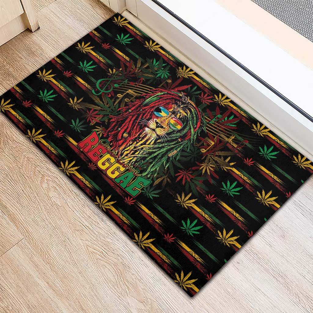 The Bahamas One Love Reggae Lion Rubber Doormat Caribbean Reggae Spirit