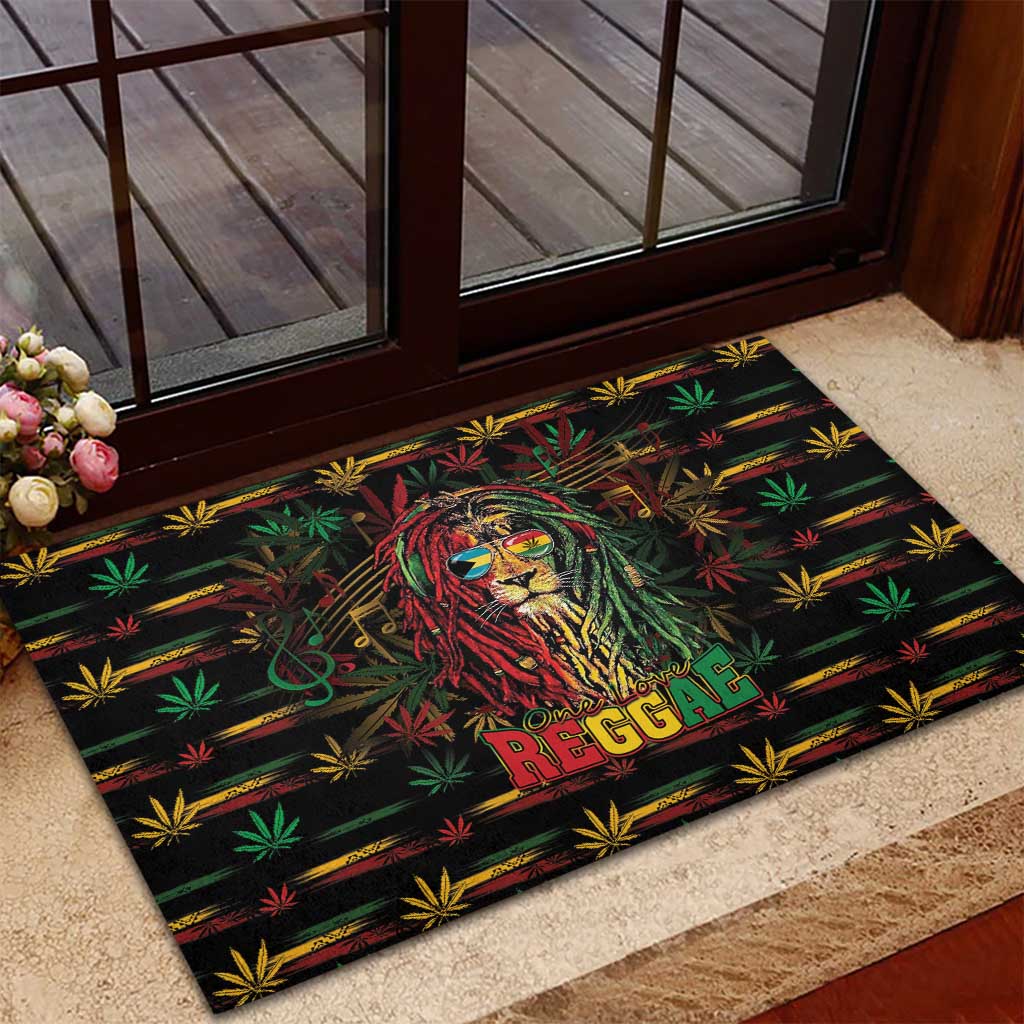 The Bahamas One Love Reggae Lion Rubber Doormat Caribbean Reggae Spirit
