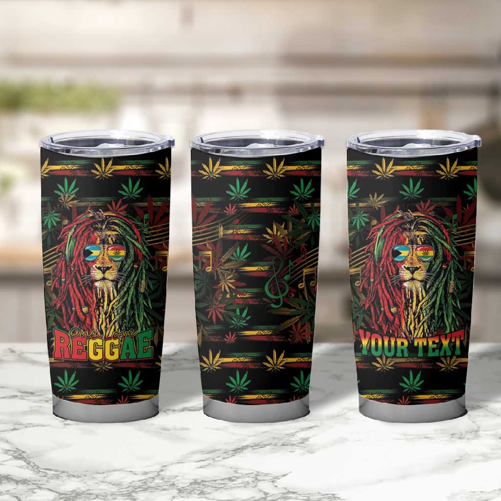 Personalized The Bahamas One Love Reggae Lion Tumbler Cup Caribbean Reggae Spirit