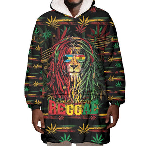 Personalized The Bahamas One Love Reggae Lion Wearable Blanket Hoodie Caribbean Reggae Spirit