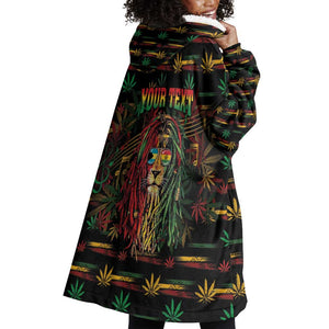Personalized The Bahamas One Love Reggae Lion Wearable Blanket Hoodie Caribbean Reggae Spirit