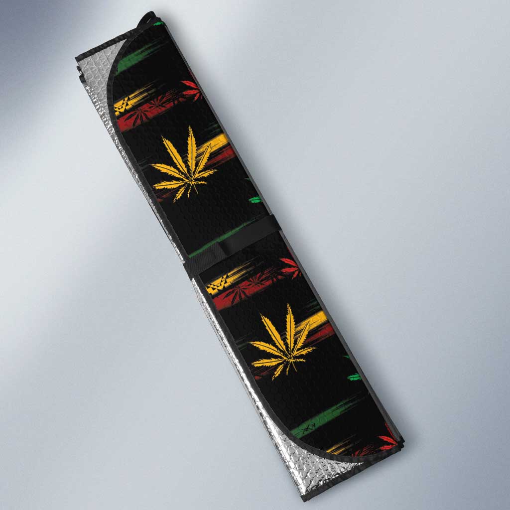 Barbados One Love Reggae Lion Auto Sun Shade Caribbean Reggae Spirit