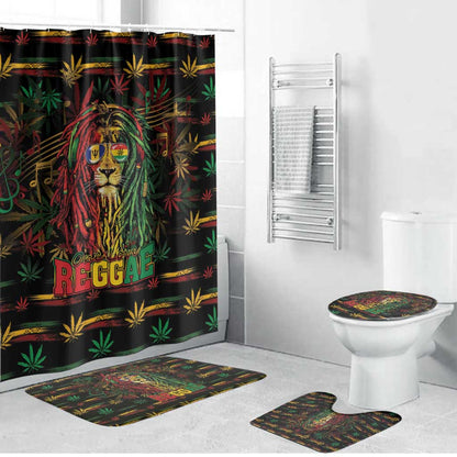 Barbados One Love Reggae Lion Bathroom Set Caribbean Reggae Spirit