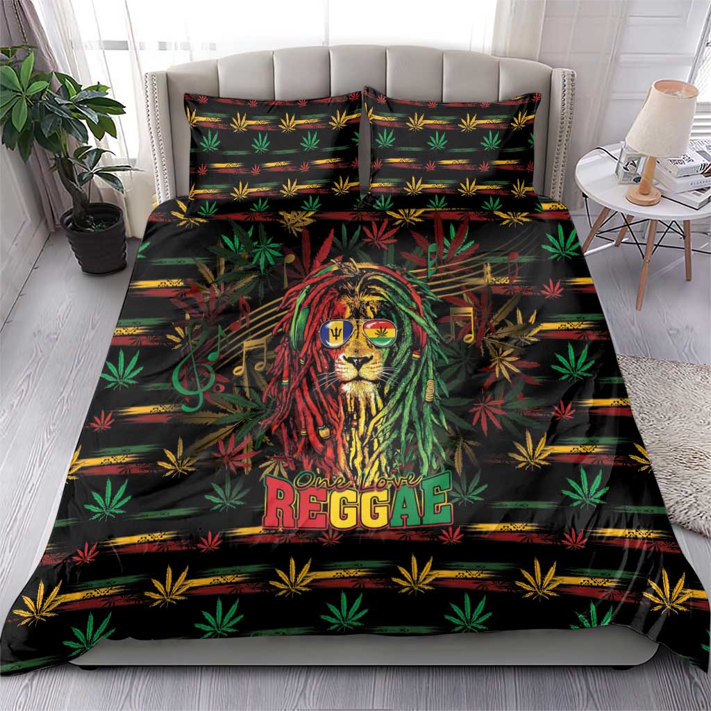 Barbados One Love Reggae Lion Bedding Set Caribbean Reggae Spirit