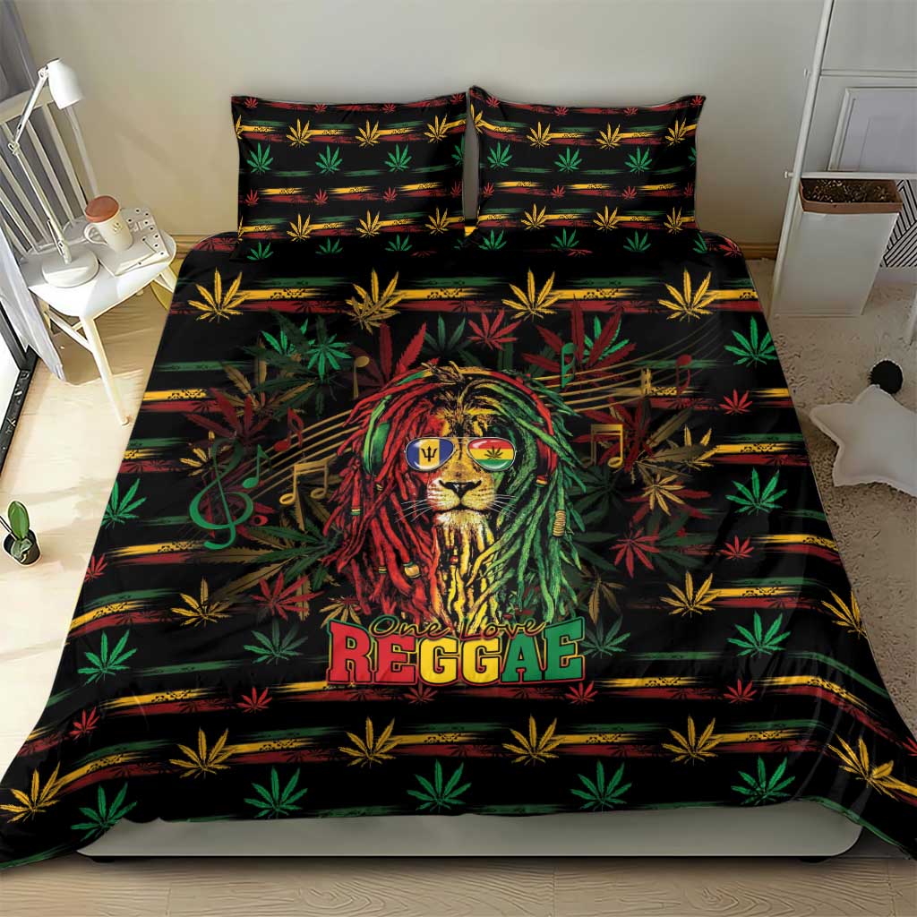 Barbados One Love Reggae Lion Bedding Set Caribbean Reggae Spirit