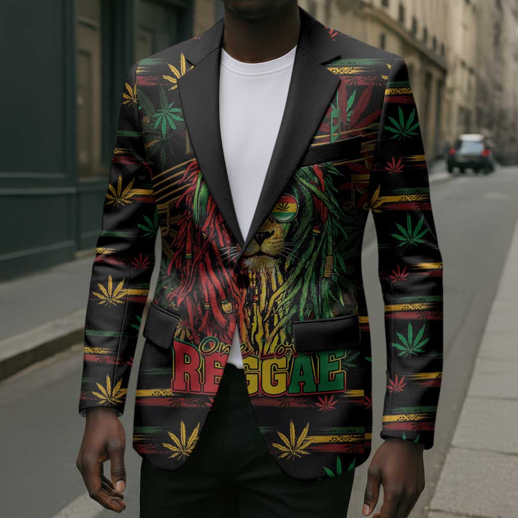 Personalized Barbados One Love Reggae Lion Blazer Caribbean Reggae Spirit