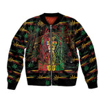 Personalized Barbados One Love Reggae Lion Bomber Jacket Caribbean Reggae Spirit