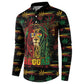Personalized Barbados One Love Reggae Lion Button Sweatshirt Caribbean Reggae Spirit