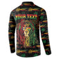 Personalized Barbados One Love Reggae Lion Button Sweatshirt Caribbean Reggae Spirit
