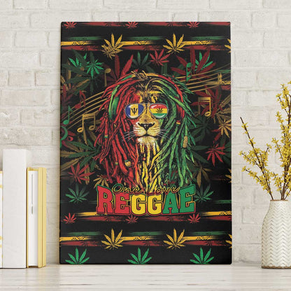 Barbados One Love Reggae Lion Canvas Wall Art Caribbean Reggae Spirit