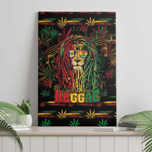 Barbados One Love Reggae Lion Canvas Wall Art Caribbean Reggae Spirit