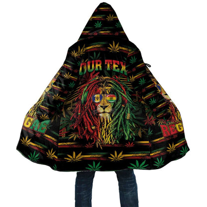 Personalized Barbados One Love Reggae Lion Cloak Caribbean Reggae Spirit