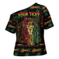 Personalized Barbados One Love Reggae Lion Cross Shoulder Shirt Caribbean Reggae Spirit