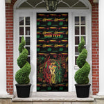 Personalized Barbados One Love Reggae Lion Door Cover Caribbean Reggae Spirit