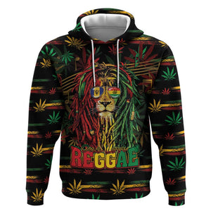 Personalized Barbados One Love Reggae Lion Hoodie Caribbean Reggae Spirit