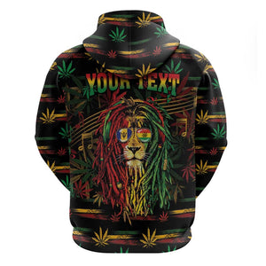 Personalized Barbados One Love Reggae Lion Hoodie Caribbean Reggae Spirit