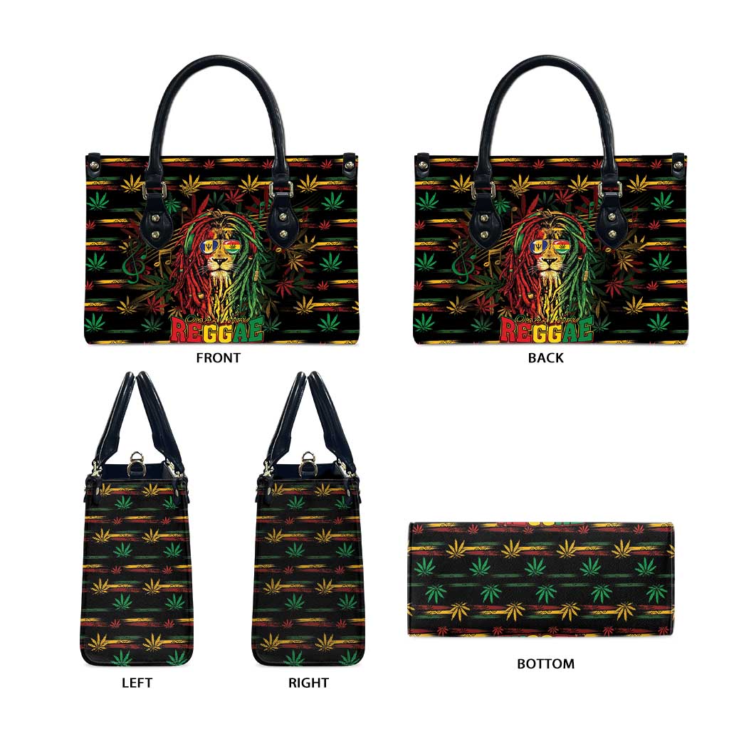 Barbados One Love Reggae Lion Leather Bag Caribbean Reggae Spirit