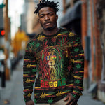 Personalized Barbados One Love Reggae Lion Long Sleeve Shirt Caribbean Reggae Spirit