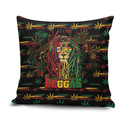 Barbados One Love Reggae Lion Pillow Cover Caribbean Reggae Spirit