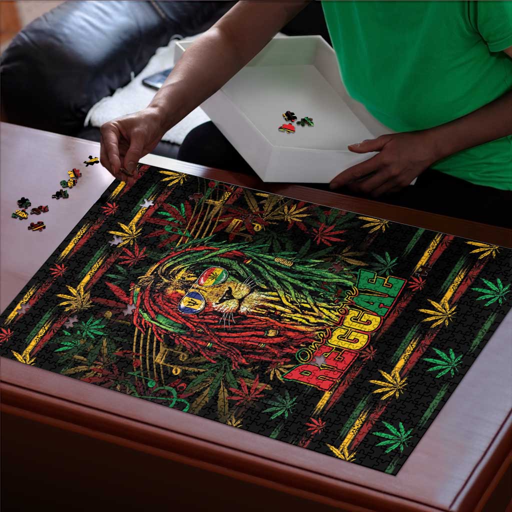 Barbados One Love Reggae Lion Puzzle Caribbean Reggae Spirit