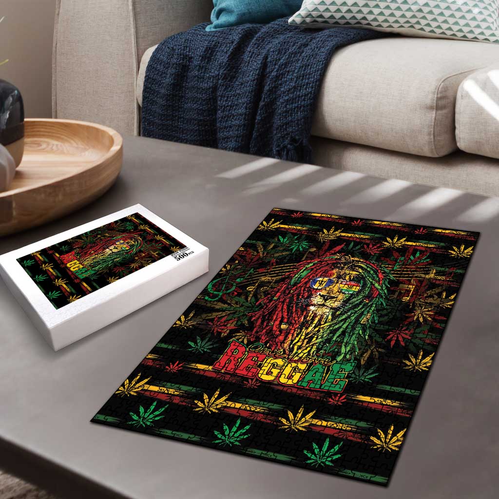 Barbados One Love Reggae Lion Puzzle Caribbean Reggae Spirit