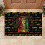 Barbados One Love Reggae Lion Rubber Doormat Caribbean Reggae Spirit