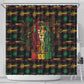 Barbados One Love Reggae Lion Shower Curtain Caribbean Reggae Spirit