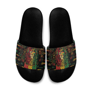 Barbados One Love Reggae Lion Slide Sandals Caribbean Reggae Spirit