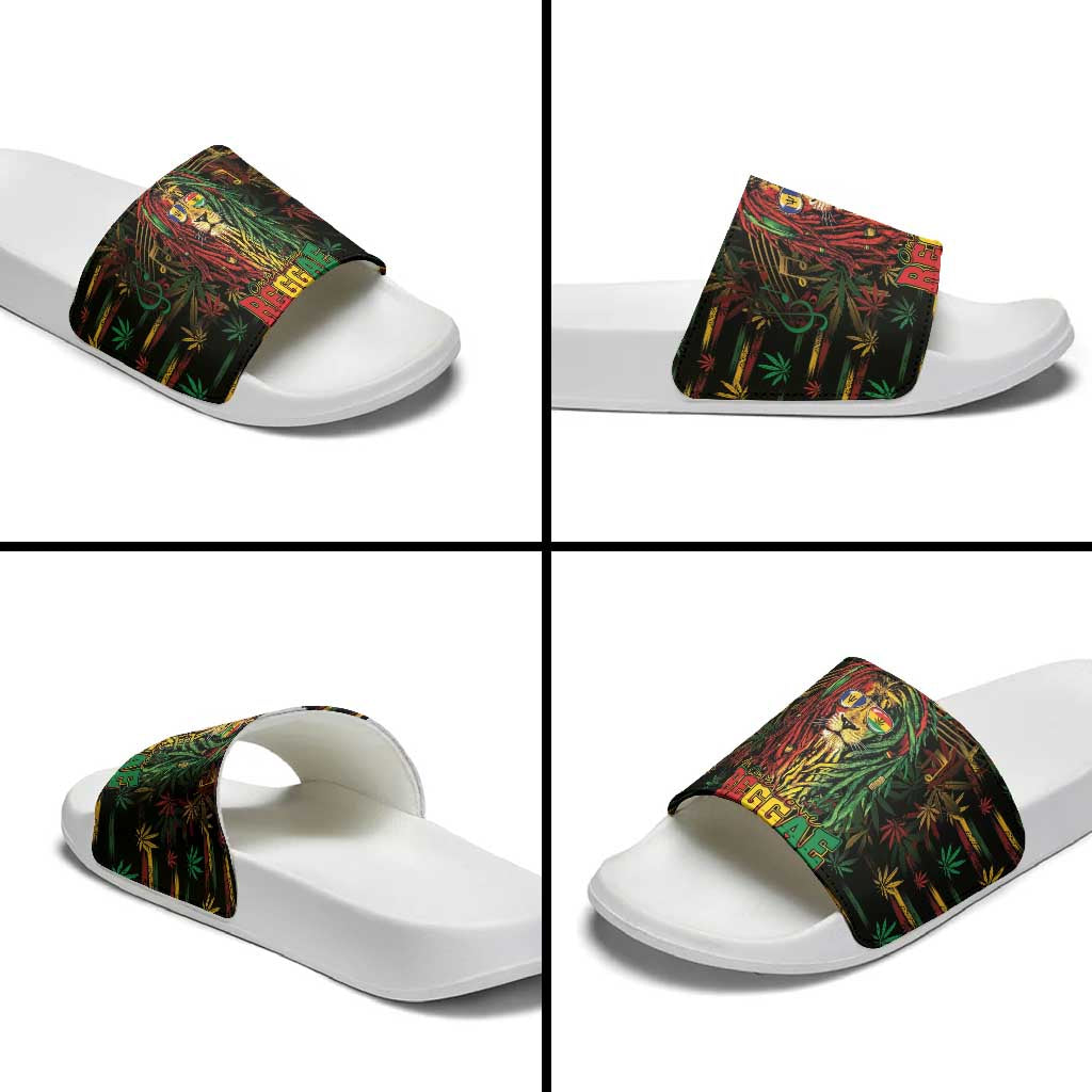 Barbados One Love Reggae Lion Slide Sandals Caribbean Reggae Spirit