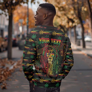 Personalized Barbados One Love Reggae Lion Sweatshirt Caribbean Reggae Spirit