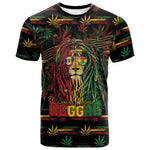 Personalized Barbados One Love Reggae Lion T shirt Caribbean Reggae Spirit