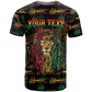 Personalized Barbados One Love Reggae Lion T shirt Caribbean Reggae Spirit