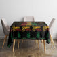 Barbados One Love Reggae Lion Tablecloth Caribbean Reggae Spirit
