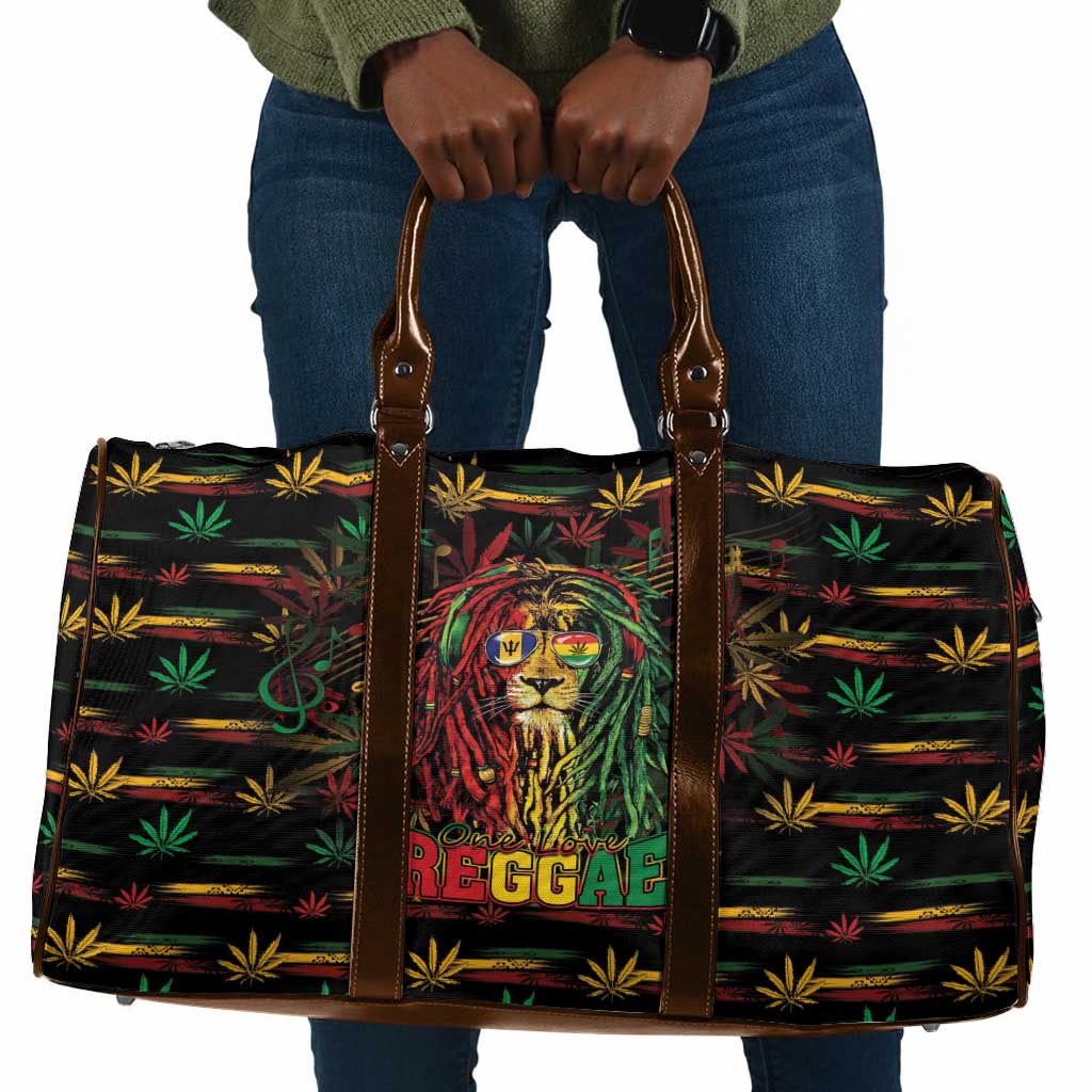 Barbados One Love Reggae Lion Travel Bag Caribbean Reggae Spirit