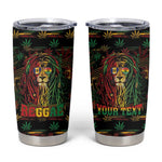 Personalized Barbados One Love Reggae Lion Tumbler Cup Caribbean Reggae Spirit