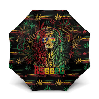 Barbados One Love Reggae Lion Umbrella Caribbean Reggae Spirit