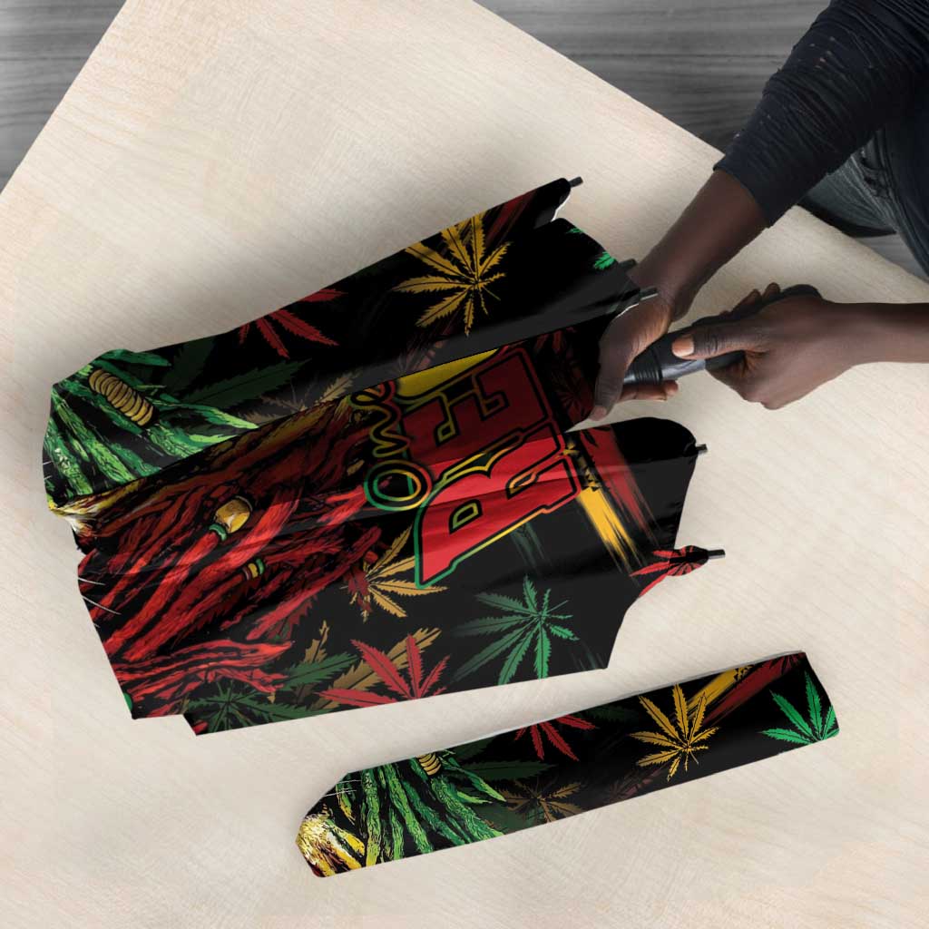 Barbados One Love Reggae Lion Umbrella Caribbean Reggae Spirit