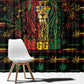 Barbados One Love Reggae Lion Window Curtain Caribbean Reggae Spirit