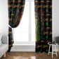 Barbados One Love Reggae Lion Window Curtain Caribbean Reggae Spirit