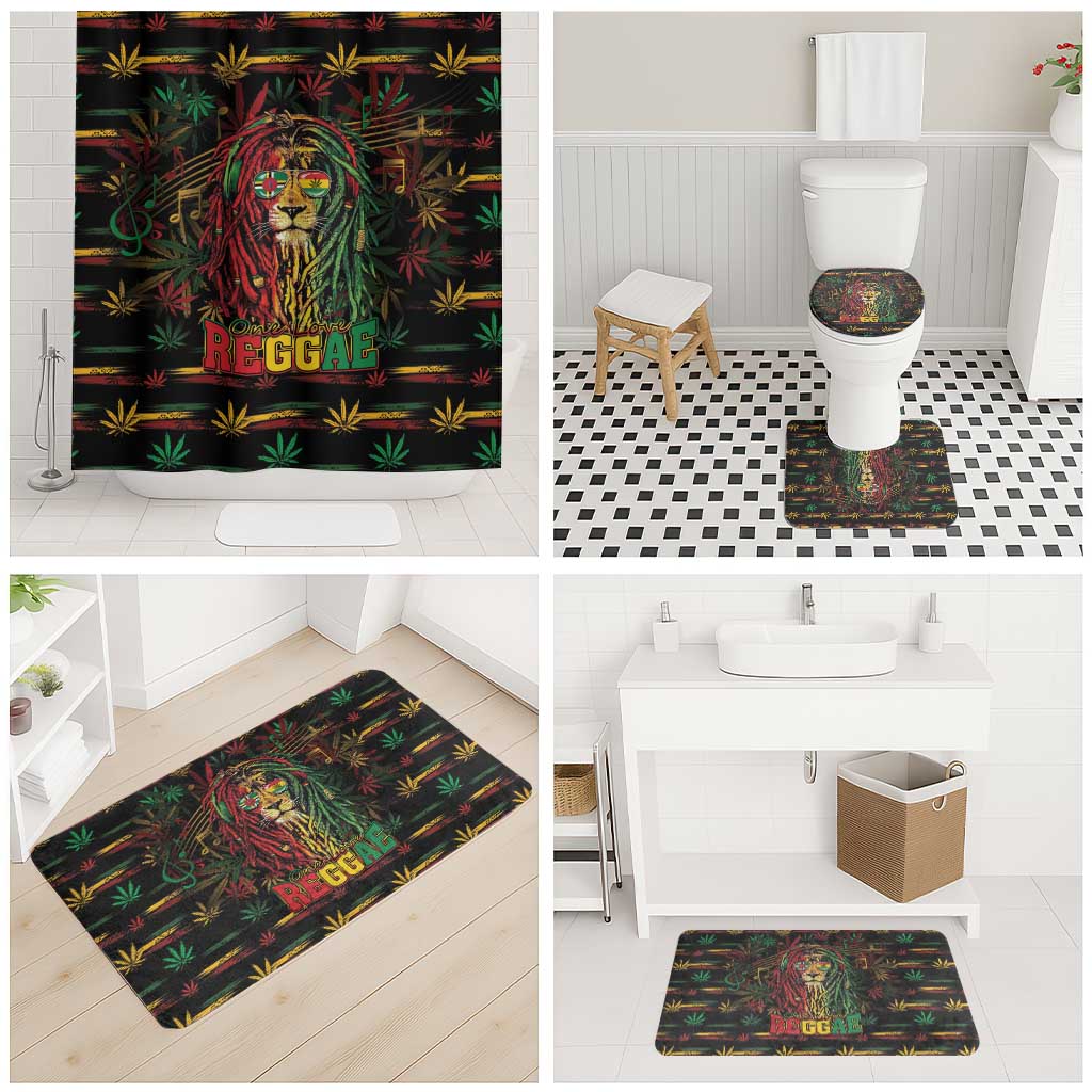 Dominica One Love Reggae Lion Bathroom Set Caribbean Reggae Spirit