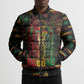 Personalized Dominica One Love Reggae Lion Bomber Puffer Jacket Caribbean Reggae Spirit