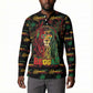 Personalized Dominica One Love Reggae Lion Button Sweatshirt Caribbean Reggae Spirit