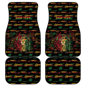 Personalized Dominica One Love Reggae Lion Car Mats Caribbean Reggae Spirit