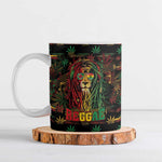 Personalized Dominica One Love Reggae Lion Ceramic Mug Caribbean Reggae Spirit