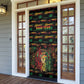 Personalized Dominica One Love Reggae Lion Door Cover Caribbean Reggae Spirit