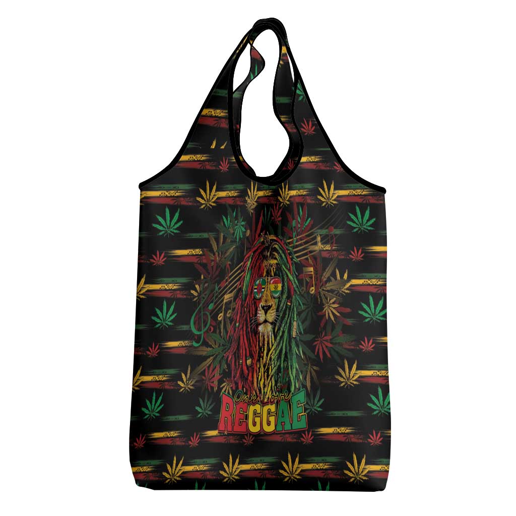Dominica One Love Reggae Lion Grocery Bag Caribbean Reggae Spirit