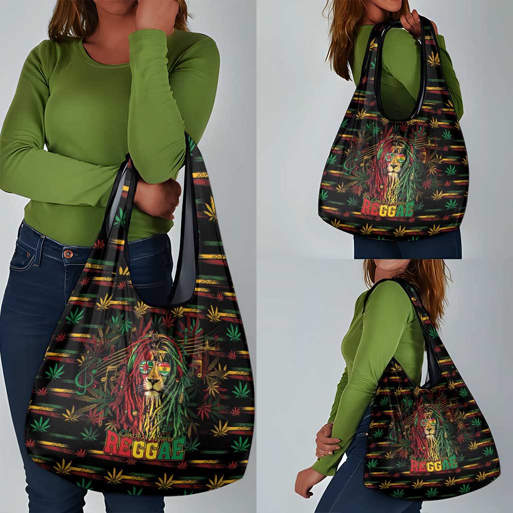 Dominica One Love Reggae Lion Grocery Bag Caribbean Reggae Spirit